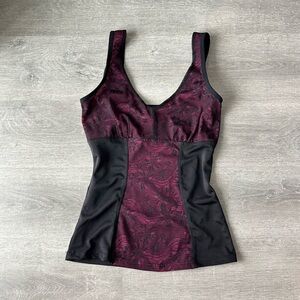 Heavenly Women’s Black & Pink Tank Shapewear Top